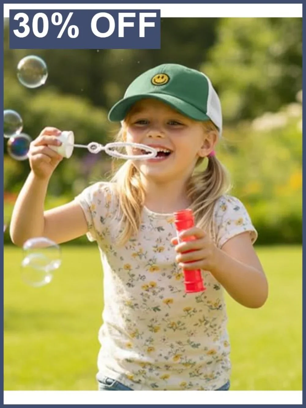 Toddler Kids Smile Face Baseball Cap Mesh Back UPF 50+ Adjustable Trucker Hat